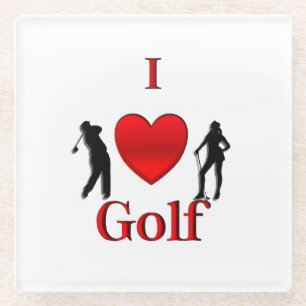 Dessous-de-verre En Verre J'adore le golf