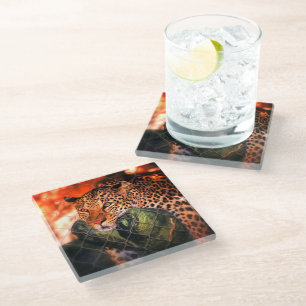 Dessous-de-verre En Verre Jaguar