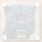 Dessous-de-verre En Verre Jaguar - Panthère noire (Dos)