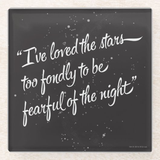 Dessous-de-verre En Verre J'ai aimé les étoiles (Devant)