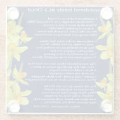 DESSOUS-DE-VERRE EN VERRE J'AI ERRÉ SEUL COMME NUAGE (Dos)