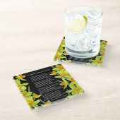 DESSOUS-DE-VERRE EN VERRE J'AI ERRÉ SEUL COMME NUAGE (Incliné)