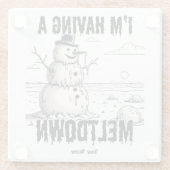 Dessous-de-verre En Verre J'ai une fonte, Snowman (Dos)