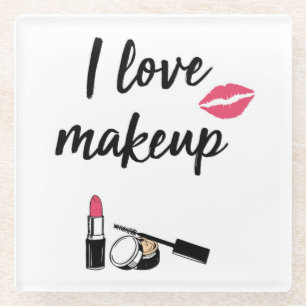 Dessous-de-verre En Verre J'aime le maquillage