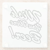 Dessous-de-verre En Verre J'Aimerais Que Tu Sois Bière ! (Dos)