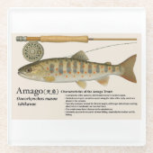 Dessous-de-verre En Verre Japanese Native Trout – Amago (Devant)