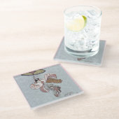 Dessous-de-verre En Verre Japonaise volant avec parapluie (Incliné)