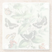 Dessous-de-verre En Verre Jardin des papillons et des fleurs (Dos)