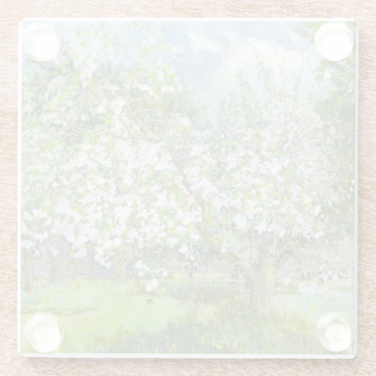 Dessous-de-verre En Verre Jardin fleuri (Dos)