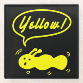 Dessous-de-verre En Verre Jaune! (Devant)