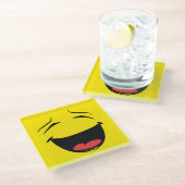 DESSOUS-DE-VERRE EN VERRE JAUNE (Incliné)