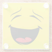 DESSOUS-DE-VERRE EN VERRE JAUNE (Dos)