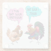 Dessous-de-verre En Verre Je dirige le roost (Dos)