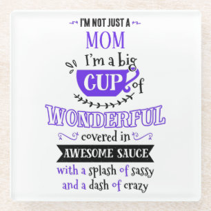 Dessous-de-verre En Verre Je ne suis pas seulement une ...typographie