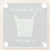 Dessous-de-verre En Verre "Je serai là dans un Mojito" (Dos)