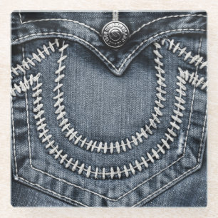 Dessous-de-verre En Verre Jeans Pocket