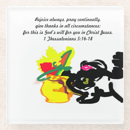 Dessous-de-verre En Verre jesus here (Devant)