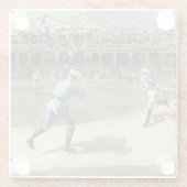 Dessous-de-verre En Verre Jeu de baseball 1886 de ligue nationale (Dos)