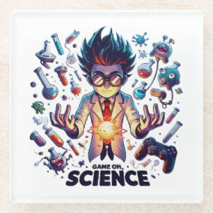 Dessous-de-verre En Verre Jeu de concoction chimique, thème scientifique