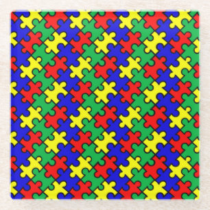 Dessous-de-verre En Verre Jigsaw Puzzle Motif sans joint-22675