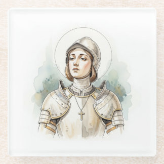 Dessous-de-verre En Verre Joan of Arc , Catholic Gifts