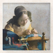 Dessous-de-verre En Verre Johannes Vermeer - Le Lacemaker (Devant)