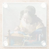 Dessous-de-verre En Verre Johannes Vermeer - Le Lacemaker (Dos)