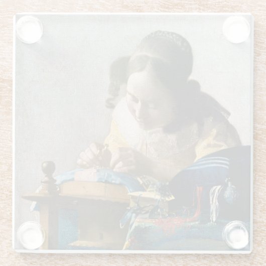 Dessous-de-verre En Verre Johannes Vermeer - Le Lacemaker (Dos)