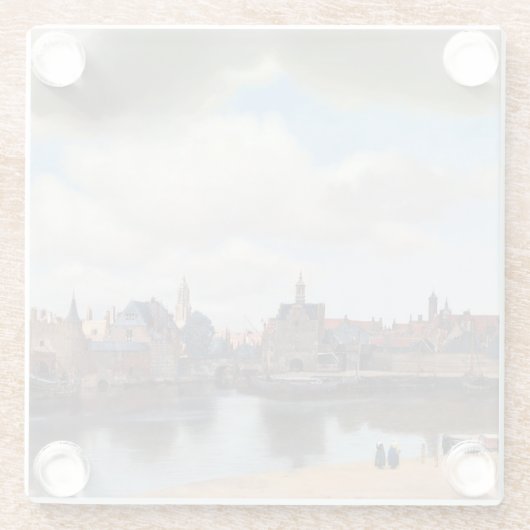 Dessous-de-verre En Verre Johannes Vermeer - Vue de Delft (Dos)