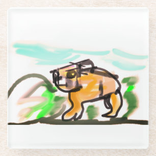 Dessous-de-verre En Verre Joie de capybara