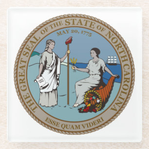 Dessous-de-verre En Verre Joint d'état de la Caroline du Nord