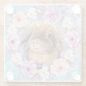 Dessous-de-verre En Verre Joli Bunny aquarelle (Dos)