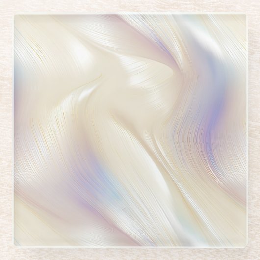 Dessous-de-verre En Verre Joli Elégant Pearl Aqua bleu violet torse (Devant)