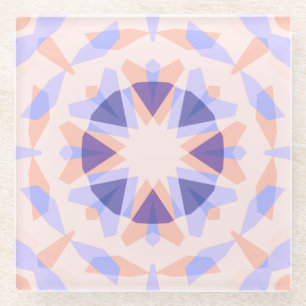 Dessous-de-verre En Verre Joli Pastel Purple Peach Star Eclectique Kitsch