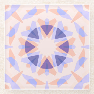 Dessous-de-verre En Verre Joli Pastel Purple Peach Star Eclectique Kitsch