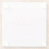 Dessous-de-verre En Verre Joli rose et blanc doux (Dos)