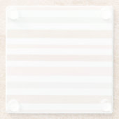 Dessous-de-verre En Verre Jolie bande neutre moderne (Dos)