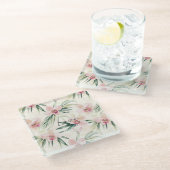 Dessous-de-verre En Verre Jolie Orchidée rose (Incliné)