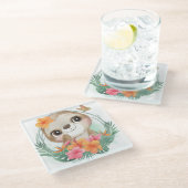 Dessous-de-verre En Verre Jolie Sloth (Incliné)