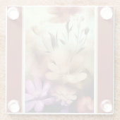 Dessous-de-verre En Verre Jolies fleurs florales (Dos)