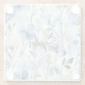 Dessous-de-verre En Verre Jolies Fleurs Violettes  (Dos)