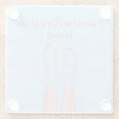 Dessous-de-verre En Verre jolis pieds trempés dans la casserole cool en verr (Dos)