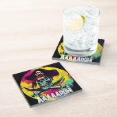 Dessous-de-verre En Verre Jolly roger moderne (Incliné)