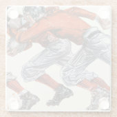 Dessous-de-verre En Verre Joueurs De Football (Dos)