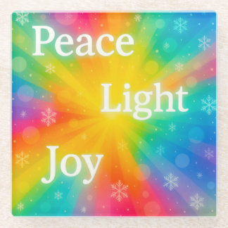 Dessous-de-verre En Verre Joy Peace Light