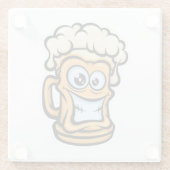 Dessous-de-verre En Verre Joyeuse Mug De Bière, Illustration Drôle (Dos)