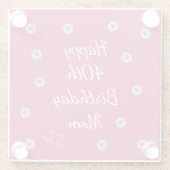 Dessous-de-verre En Verre Joyeux 40e anniversaire maman (Dos)