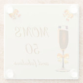 Dessous-de-verre En Verre Joyeux 50e anniversaire maman (Dos)