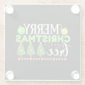 Dessous-de-verre En Verre Joyeux arbre de Noël-34564 (Dos)