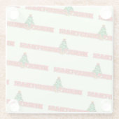 Dessous-de-verre En Verre Joyeux cadeau de Noël moderne (Dos)